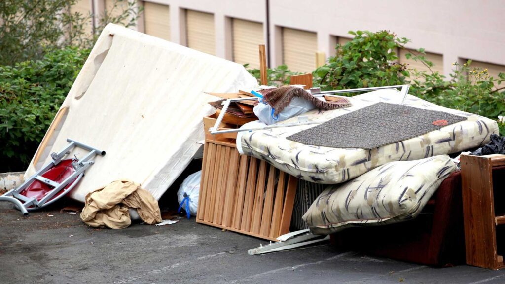 Way of Disposing mattress in the dumpster.