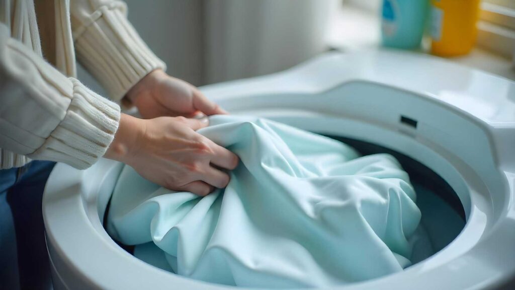 Steps on how to clean a silk duvet.