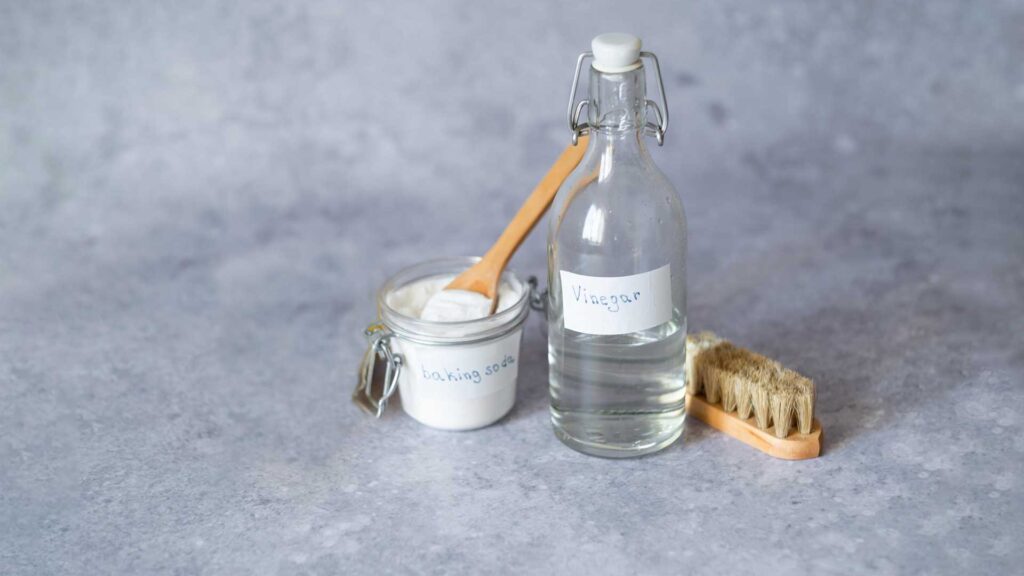 Wash Egyptian bed sheets with soda and vinegar to remove stains. 